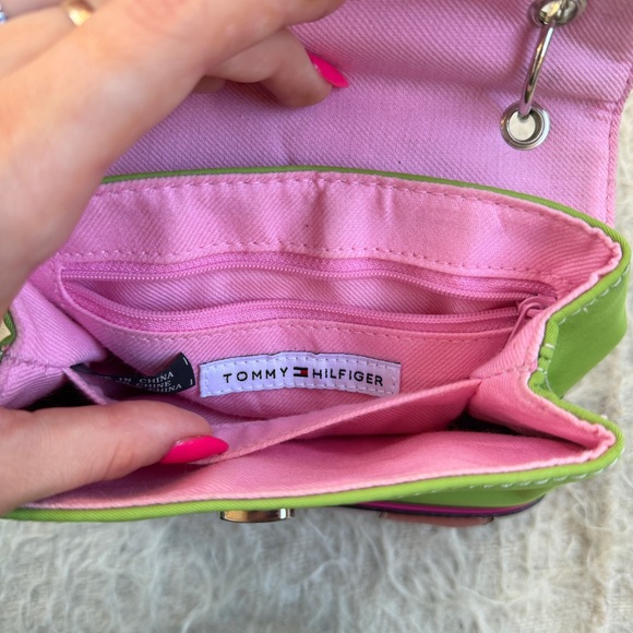 Tommy Hilfiger Y2K Lime & Bubblegum Mini Top Handle Bag - Picture 6 of 6